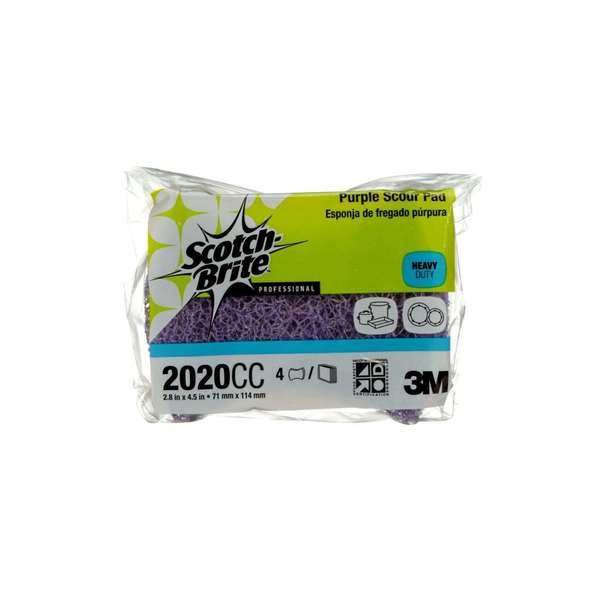 3M 3M Scotch-Brite Purple Scour Pad 2.8x4.5" Pad, PK24 M350-118